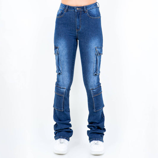 LIGHT WASH SKINNY STACKED JEANS-RJH21086