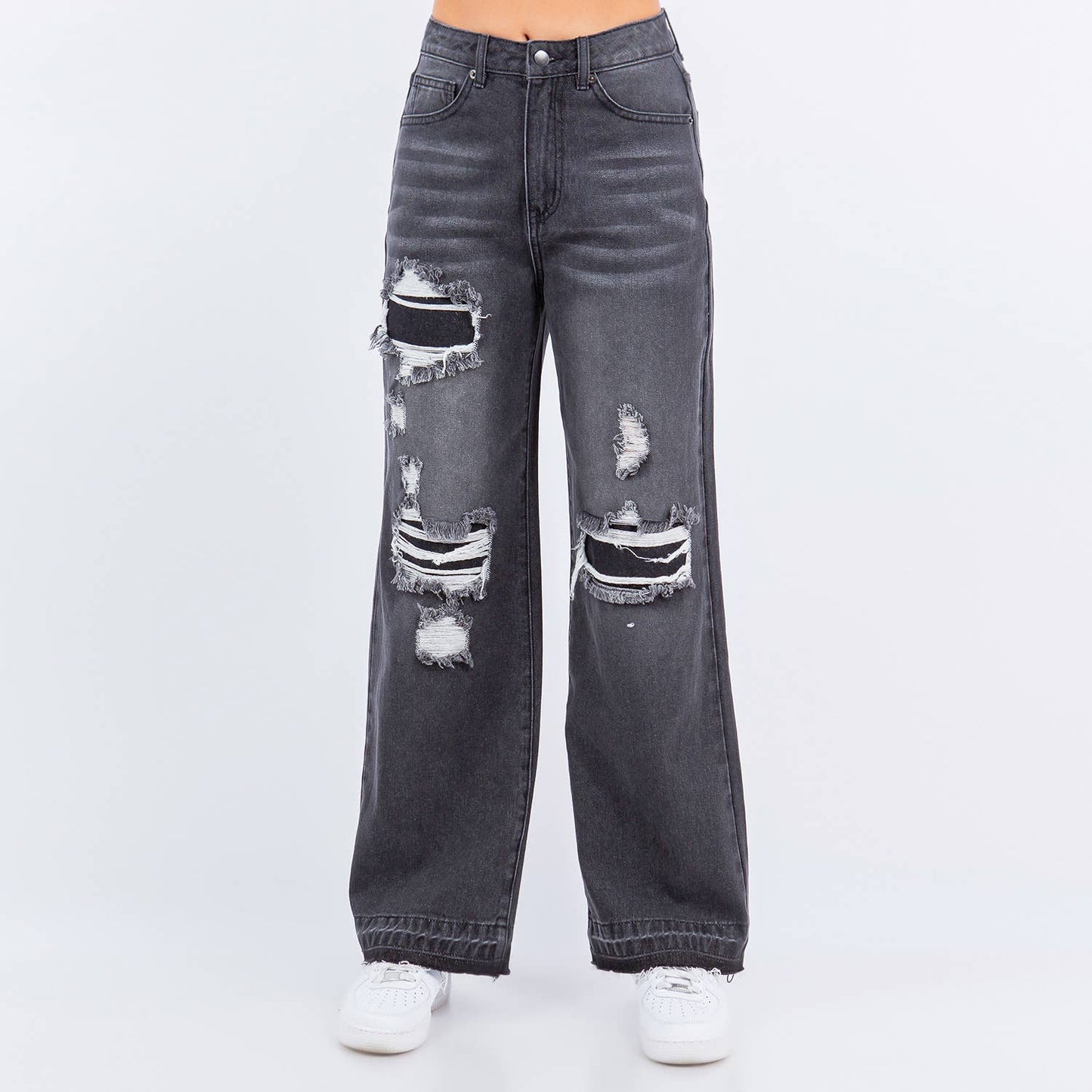 WIDE LEG RELEASED HEM JEANS-RJH9187