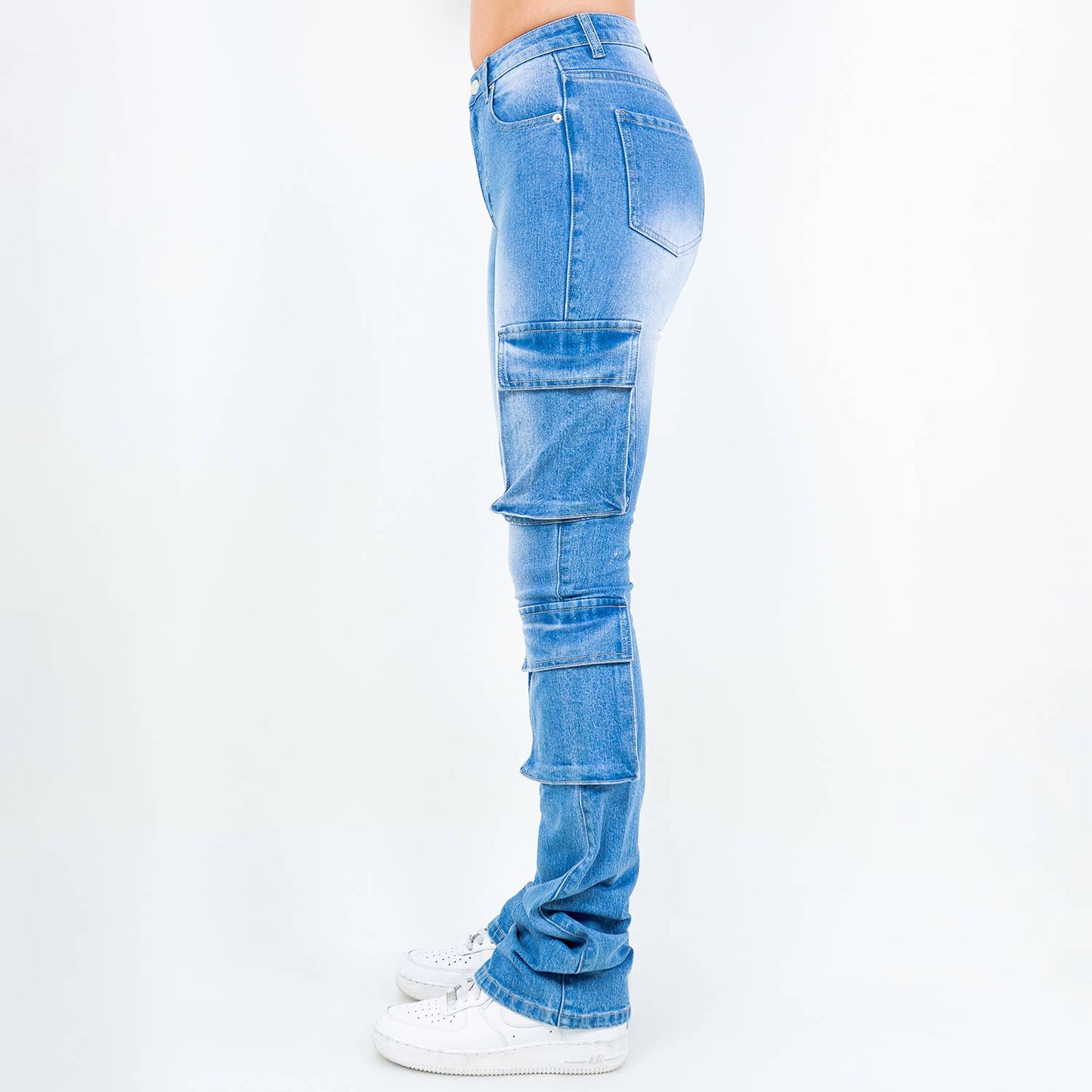 LIGHT WASH SKINNY STACKED JEANS-RJH21086