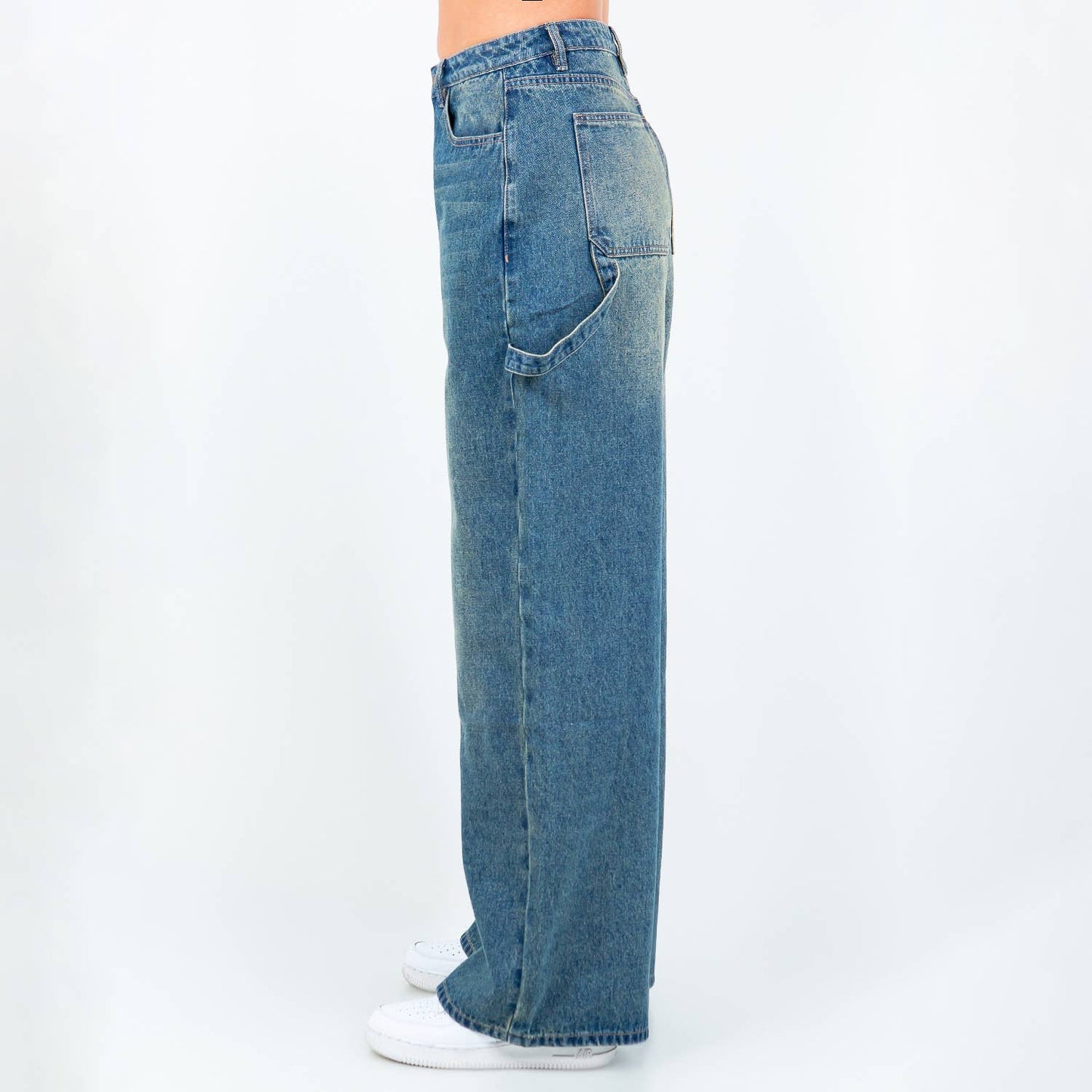 WIDE LEG LIGHT WASH JEANS-RJH5972
