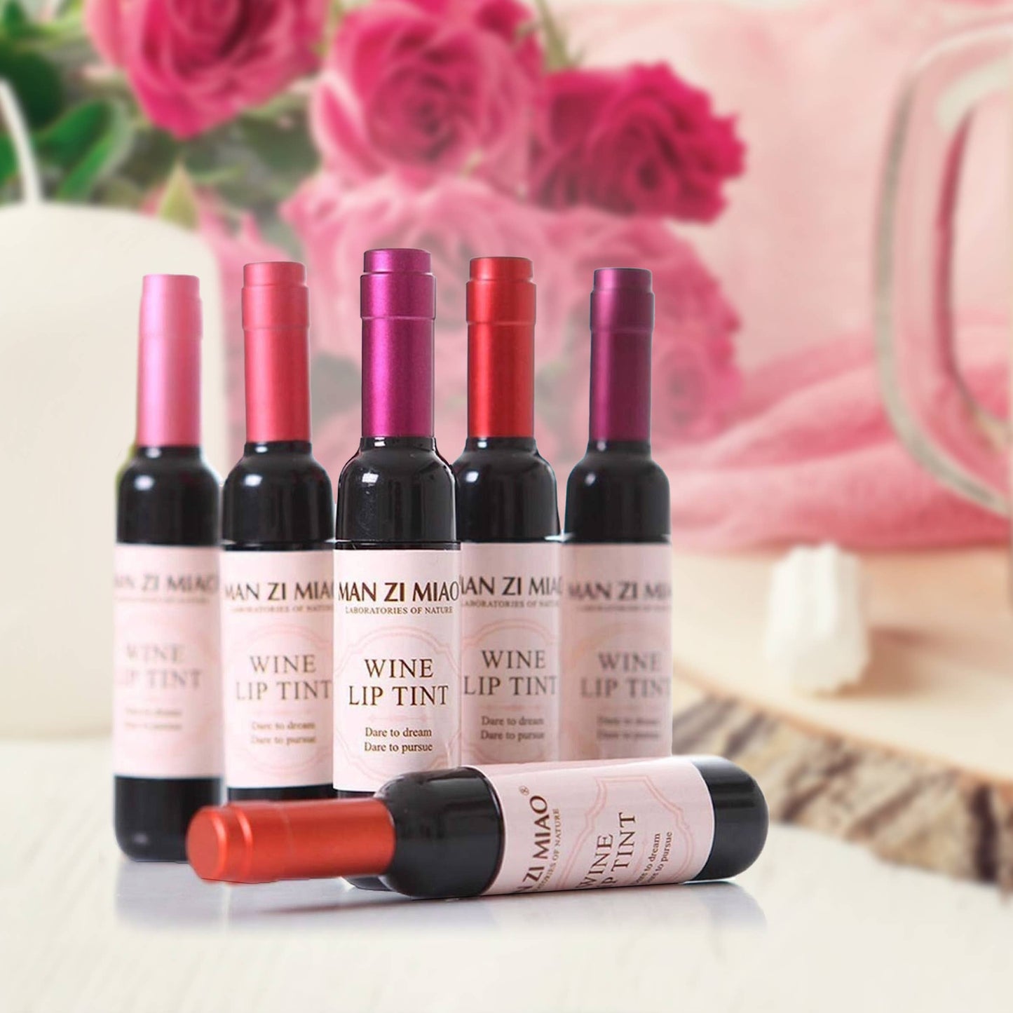 `.Lip Tint 24pc Set Wine bottle shape w/ display box