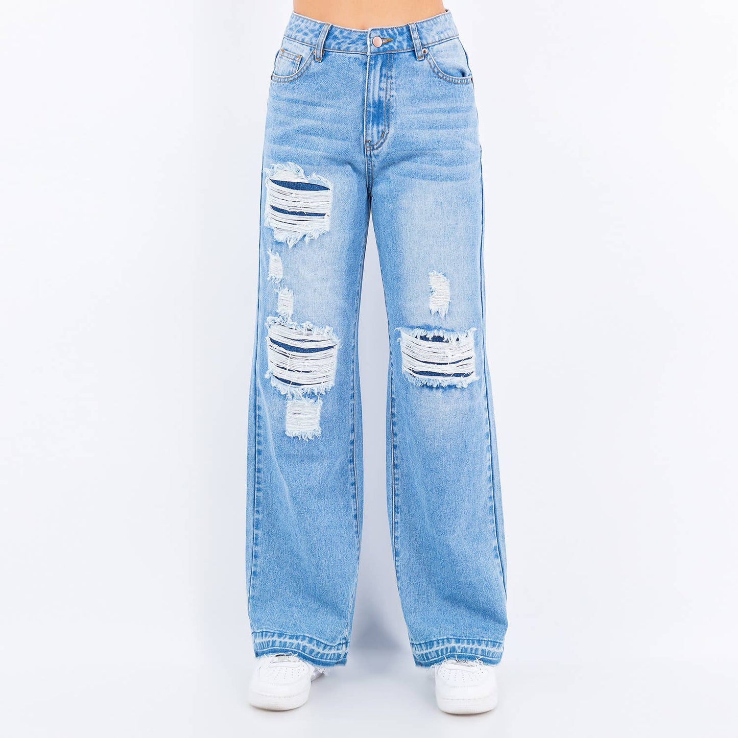 WIDE LEG RELEASED HEM JEANS-RJH9187