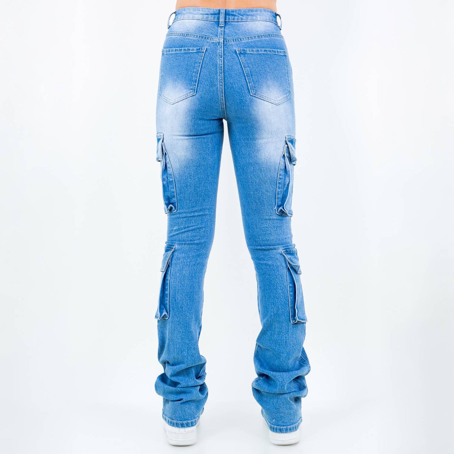 LIGHT WASH SKINNY STACKED JEANS-RJH21086