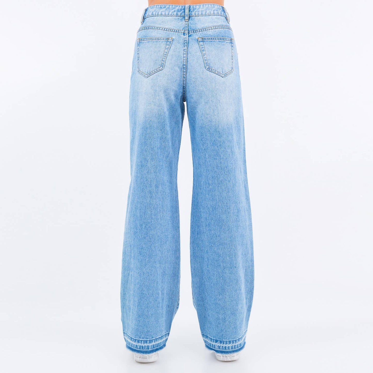 WIDE LEG RELEASED HEM JEANS-RJH9187